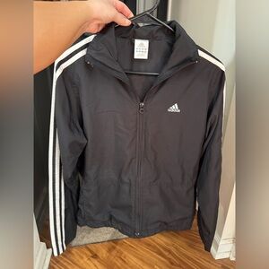 Adidas Women’s Black Windbreaker Track Jacket